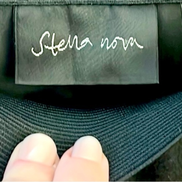 Stella Nova,Copenhagen, Luxury, Pure Sheep Suede,Straight Pants,Black,Size 34/4 - Picture 6 of 13